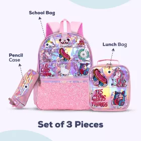 Set store of 3 of children's travel bags or school cases